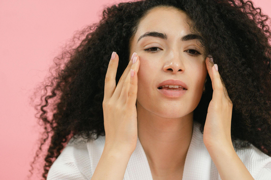 Woman doing skin care